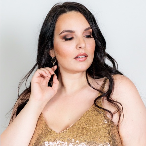 24K Gold Labradorite Drop Earrings - Picture 6 of 6